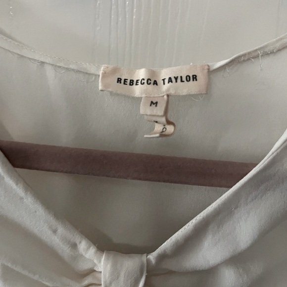 Rebecca Taylor 100% Silk Cream Blouse - Picture 5 of 8